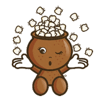 Happy Kettle Corn Sticker by JOJI