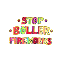 Stop Fireworks Sticker