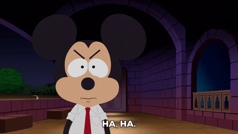 speaking mickey mouse GIF by South Park 