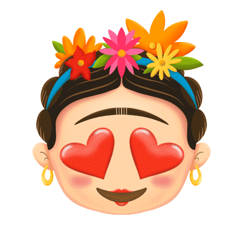 Frida Kahlo Love Sticker by ¡Ay Güey!