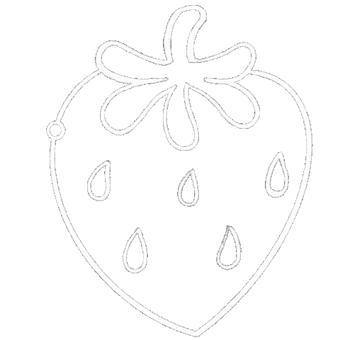 Minimalista Frutilla Sticker