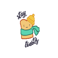 FulleFX winter cold chibi toast Sticker