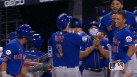 Happy Home Run GIF by New York Mets