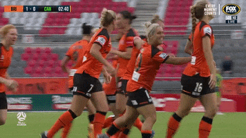 brisbaneroar celebration goal smiling pointing GIF