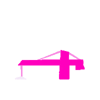 bouyguesbatimentgrandouest pink rose construction crane Sticker