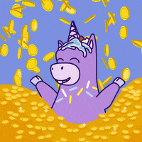 Get Rich Unicorn GIF by Crypto Unicorns