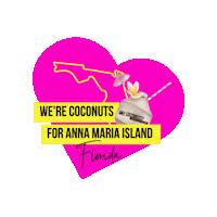 AMICoconuts florida coconut ami annamaria Sticker
