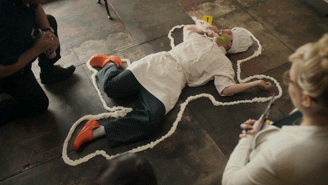 crime scene vomit GIF by Angie Tribeca