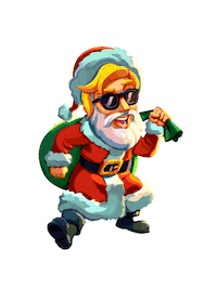 Christmas Santa Sticker by POP! Slots Casino