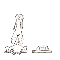 Hungry Dog Sticker by Julie.VanGrol