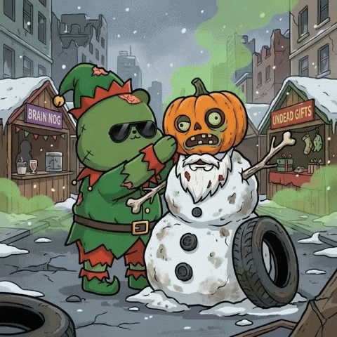 Dark Christmas GIF by Kanpai Pandas