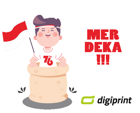 Merdeka Dirgahayu Sticker by digiprint