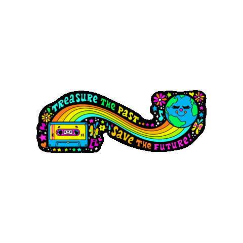 Rainbow Vintage Sticker by Ephemera