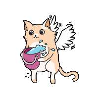 Cat Water Sticker by Nuorten mielenterveysseura Yeesi ry