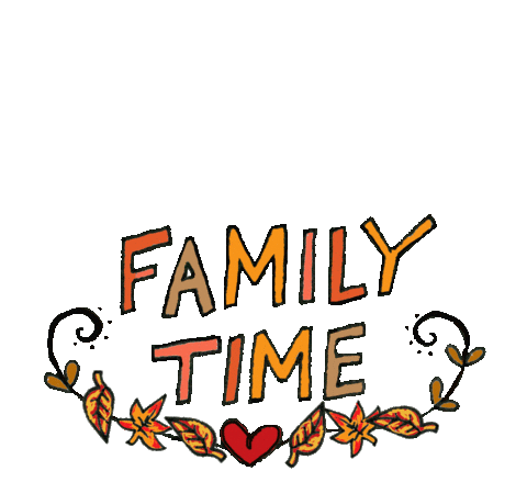 Thanksgiving Day Family Sticker by Natasha B.