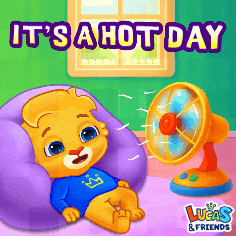 Melting Summer Time GIF by Lucas and Friends by RV AppStudios