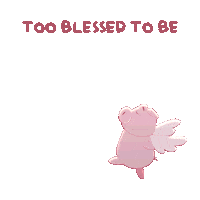 Stressed Flying Pig Sticker by PositivelyPigasus