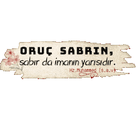 Gonulmihrabi Oruç Ramazan Şükür Sticker