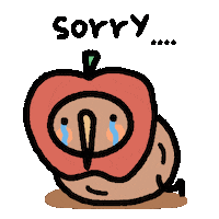 Sorry Apple Sticker