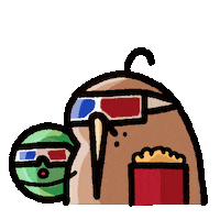 Movie Popcorn Sticker