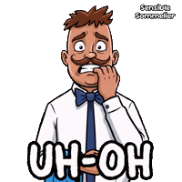 Scared Oh No Sticker by VeeFriends