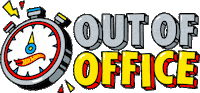 Out Of Office Logo Sticker by Mattel