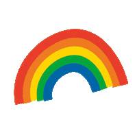 Rainbow Happiness Sticker by Paulina Saenz Rico Cruz