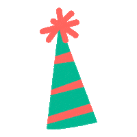 Party Hat Sticker by Paulina Saenz Rico Cruz