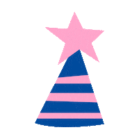 Party Hat Sticker by Paulina Saenz Rico Cruz