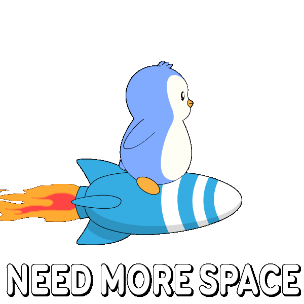 To The Moon Travel Sticker by Pudgy Penguins