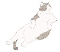 Tired Fat Cat Sticker