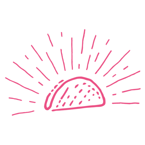 pinktaco pink drink miami skull Sticker