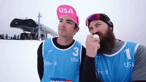 CEVolleyball giphygifmaker snow hungry eat GIF