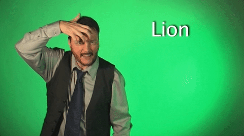 sign language lion GIF by Sign with Robert