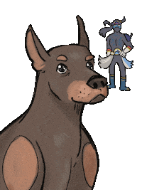 Final Fantasy Dog Sticker by The Phoenix Cave