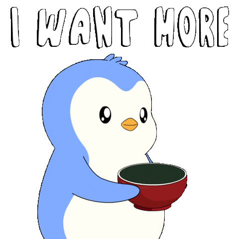Hungry Bon Appetit Sticker by Pudgy Penguins