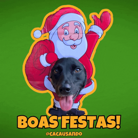 Dog Santa GIF