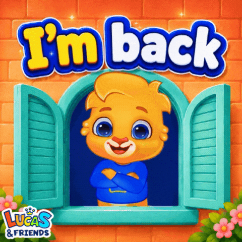 Im Back Here I Am GIF by Lucas and Friends by RV AppStudios