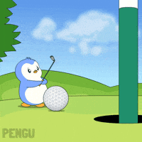 Golf Golfing GIF by Pudgy Penguins