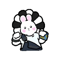 MRLB_AKJJ 하트 캐릭터 귀여운 토끼 Sticker