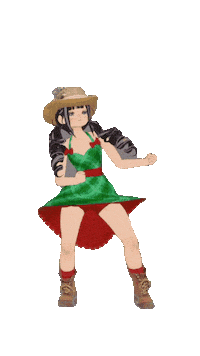 Festa Junina Girl Sticker