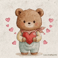 Cute Bear Hearts GIF