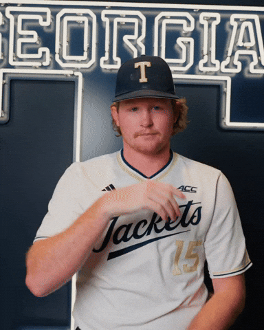 Georgia Tech Baseball GIF by Georgia Tech Yellow Jackets
