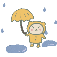 Bear Raining Sticker