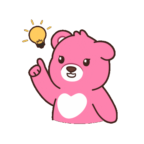 Think Teddy Bear Sticker by BEARISH