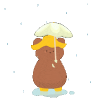 Rainy Day Bear Sticker