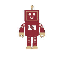 Gold Robot Sticker by Florida State University