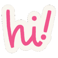 Pink Hello Sticker