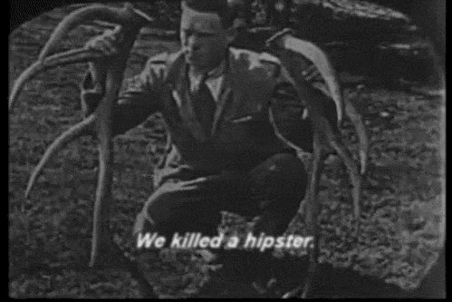 black and white hipster GIF