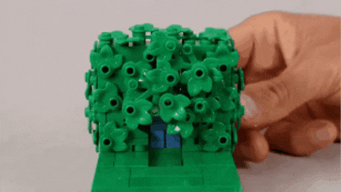 LEGO Homer in the Bushes by JK Brickworks